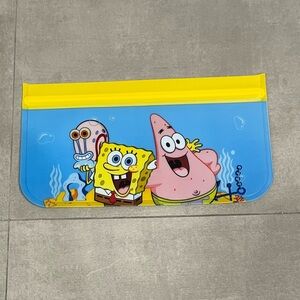 SpongeBob SquarePants silicone reusable ziplock, NWOT.